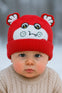 Red Baby Cartoon Face Warm Winter Wool Cap (0 Months - 24 Months) CP5107E